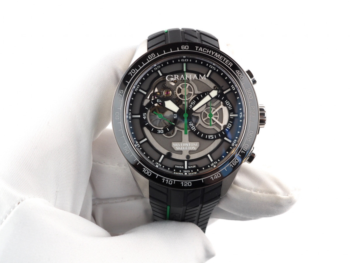 Швейцарские часы Graham Silverstone RS Skeleton Green