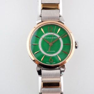 Швейцарские часы Concord Impresario Diamond Green MOP Dial
