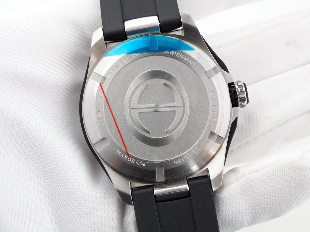 Швейцарские часы Davidoff Velocity Diver Black Dial Rubber Strap