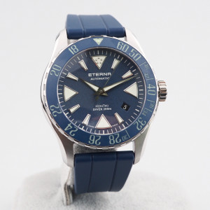 Швейцарський годинник Eterna KonTiki Diver Blue Ceramic