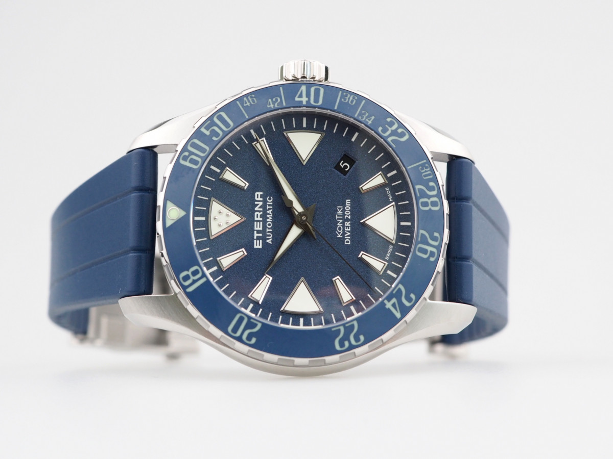 Швейцарський годинник Eterna KonTiki Diver Blue Ceramic