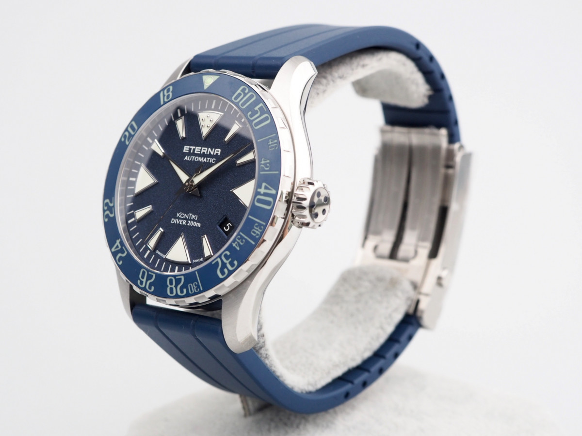 Швейцарський годинник Eterna KonTiki Diver Blue Ceramic