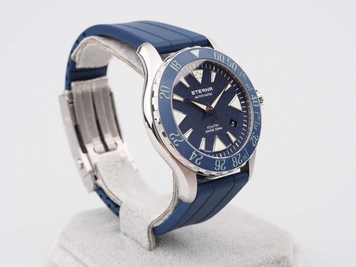 Швейцарський годинник Eterna KonTiki Diver Blue Ceramic