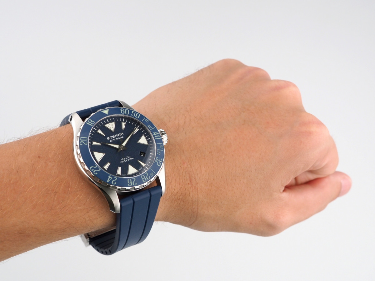 Швейцарський годинник Eterna KonTiki Diver Blue Ceramic