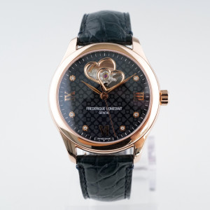 Швейцарские часы Frederique Constant Double Heartbeat Navy Diamond