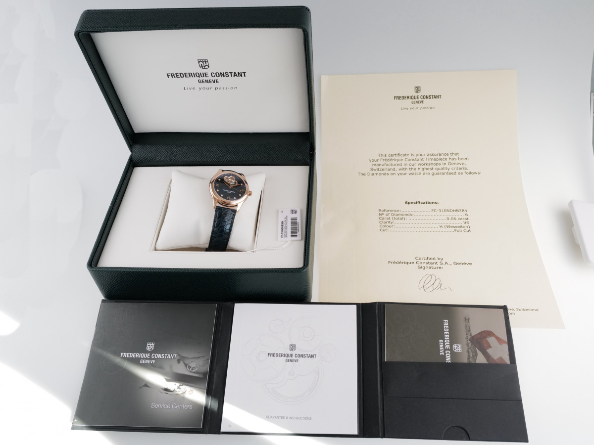 Швейцарские часы Frederique Constant Double Heartbeat Navy Diamond