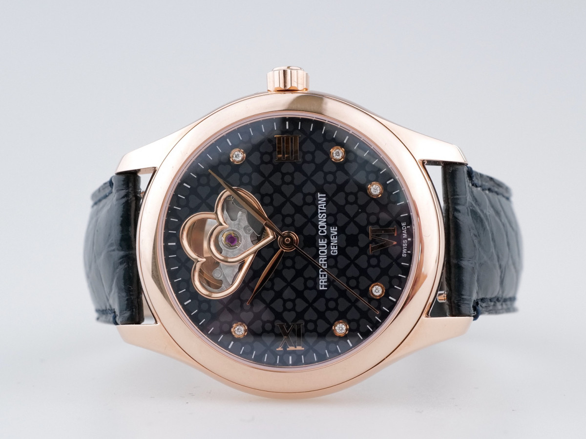 Швейцарские часы Frederique Constant Double Heartbeat Navy Diamond