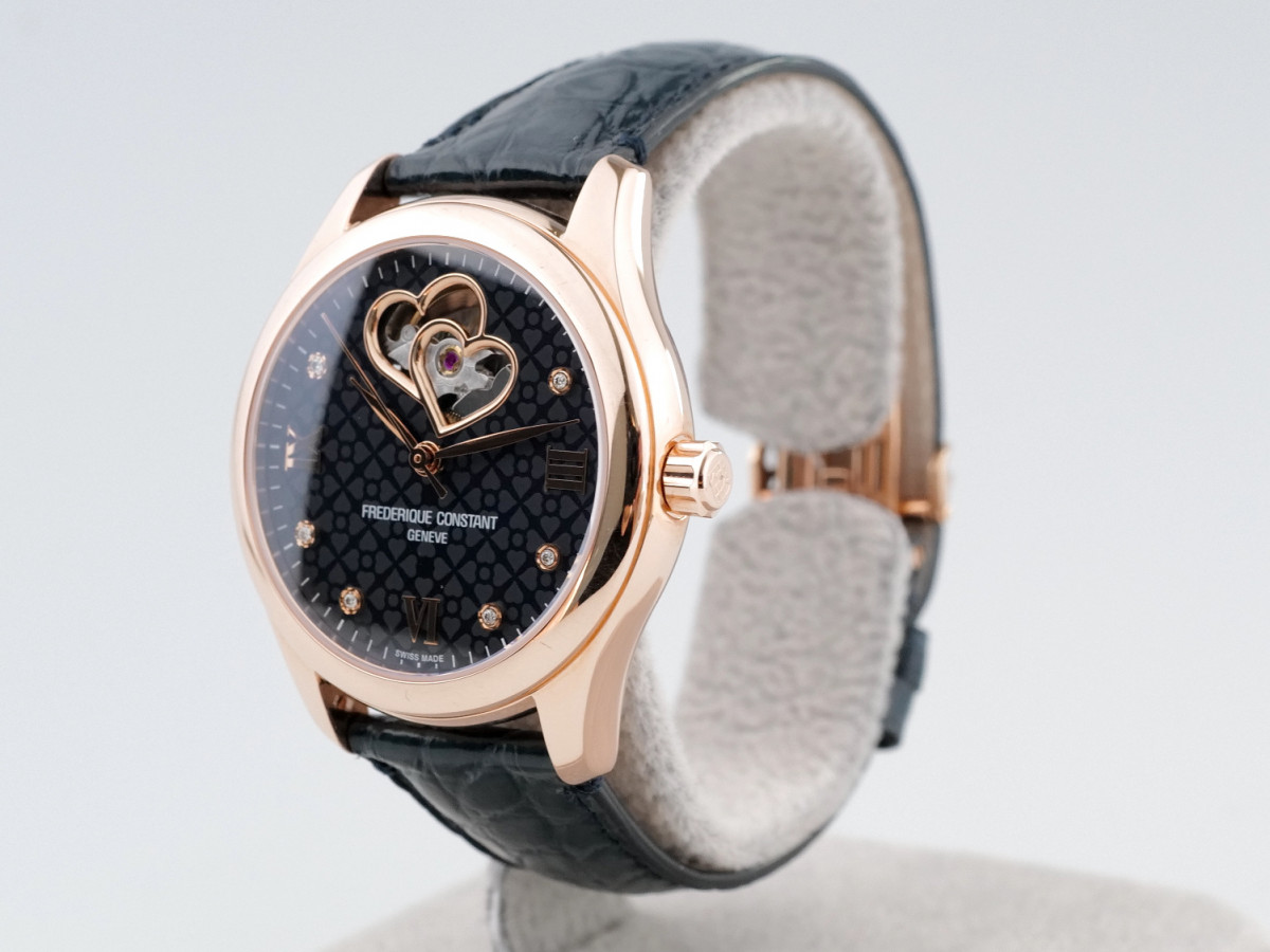 Швейцарские часы Frederique Constant Double Heartbeat Navy Diamond