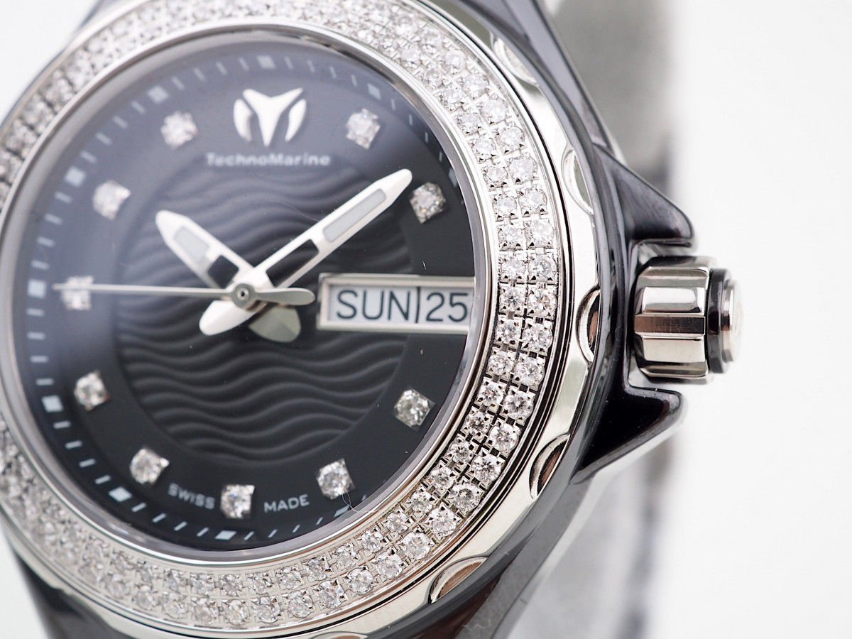 Швейцарские часы TechnoMarine Cruise Black Ceramic Diamonds