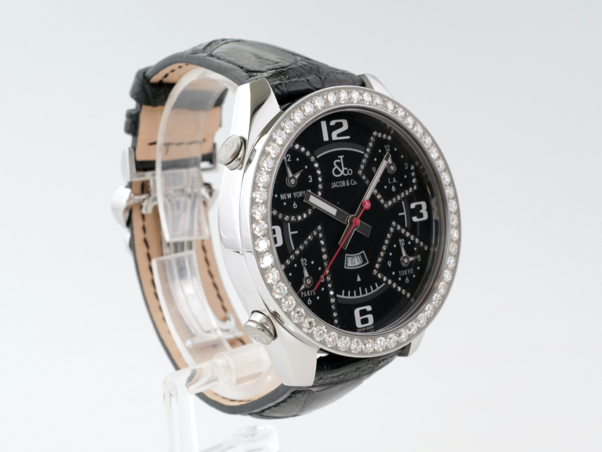 Швейцарские часы Jacob & Co. Five Time Zone 3.75 Ct Diamonds