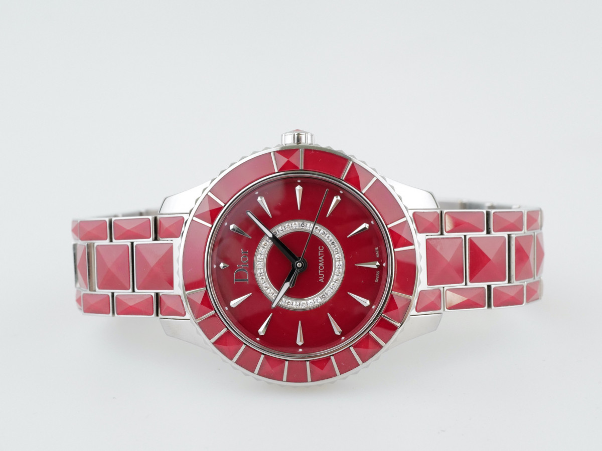 Швейцарские часы Dior Christal Automatic Diamonds Red Sapphire 38