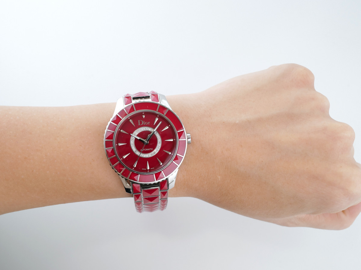 Швейцарские часы Dior Christal Automatic Diamonds Red Sapphire 38