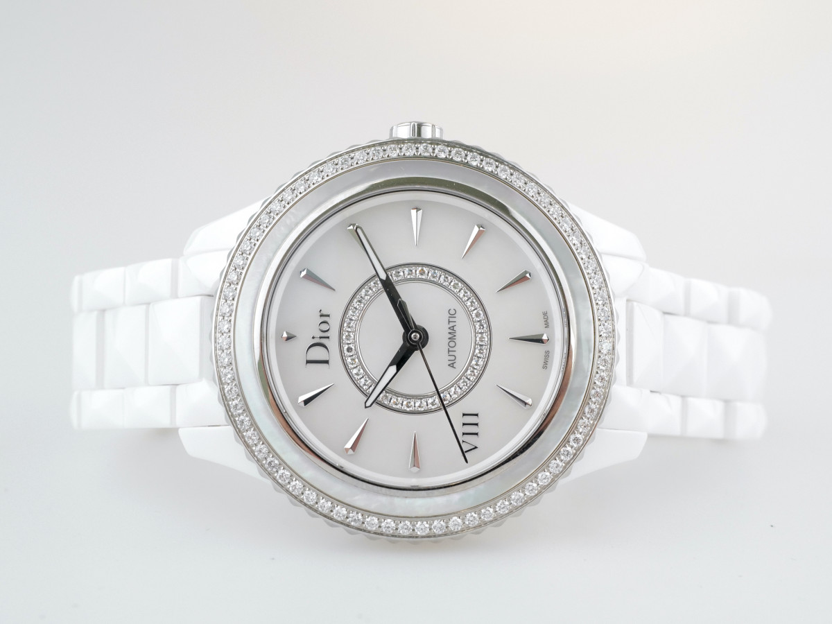Швейцарские часы Dior VIII White Mother of Pearl Dial Ceramic