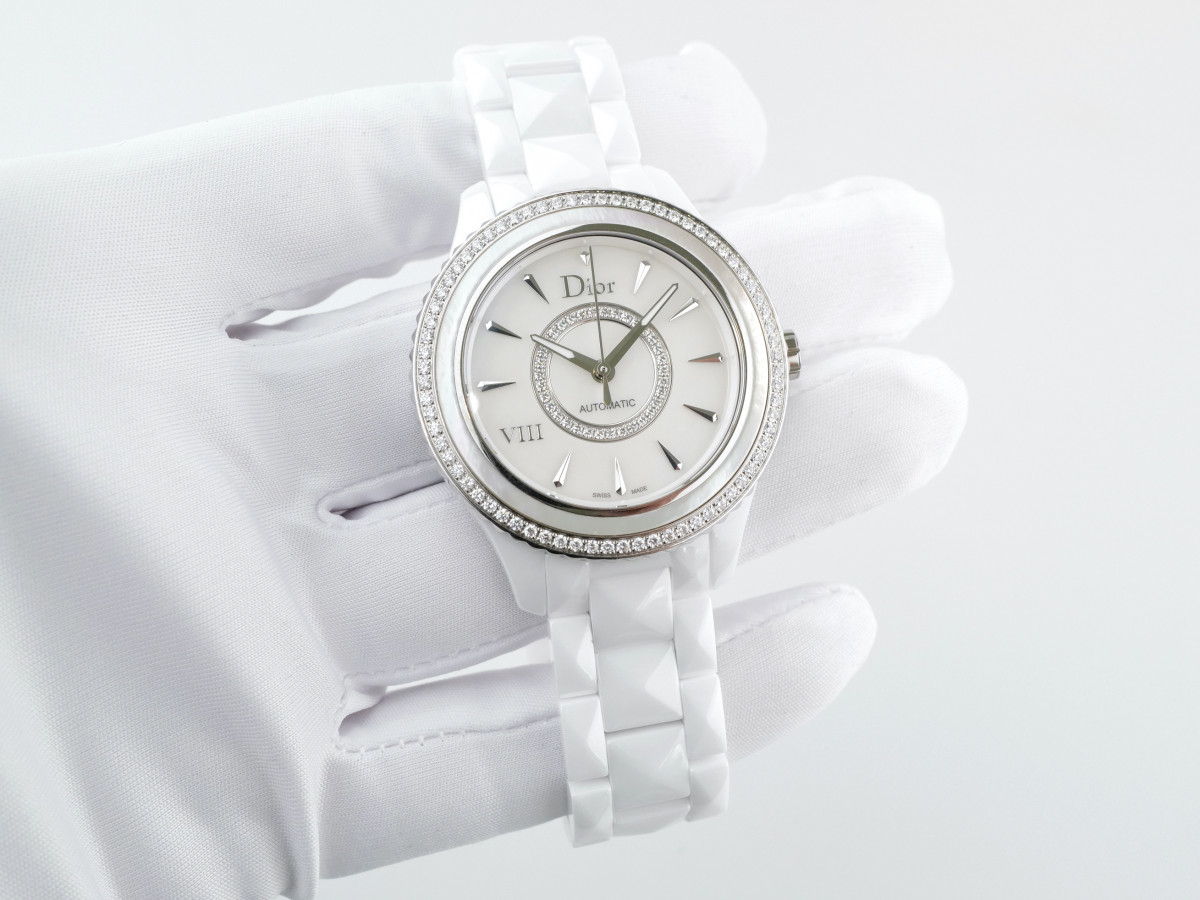 Швейцарские часы Dior VIII White Mother of Pearl Dial Ceramic
