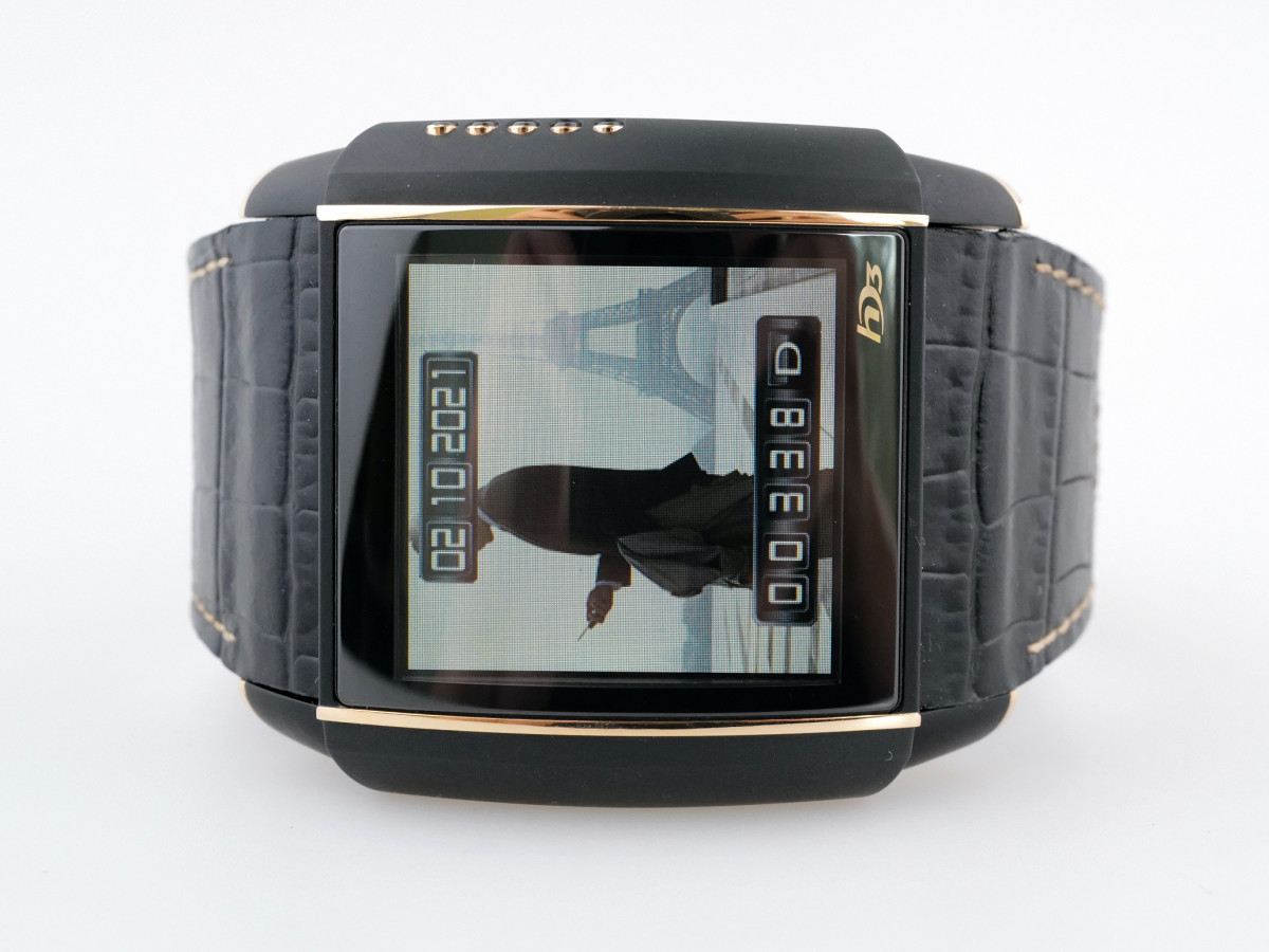 Швейцарские часы HD3 Slyde Full Black & Rose Gold