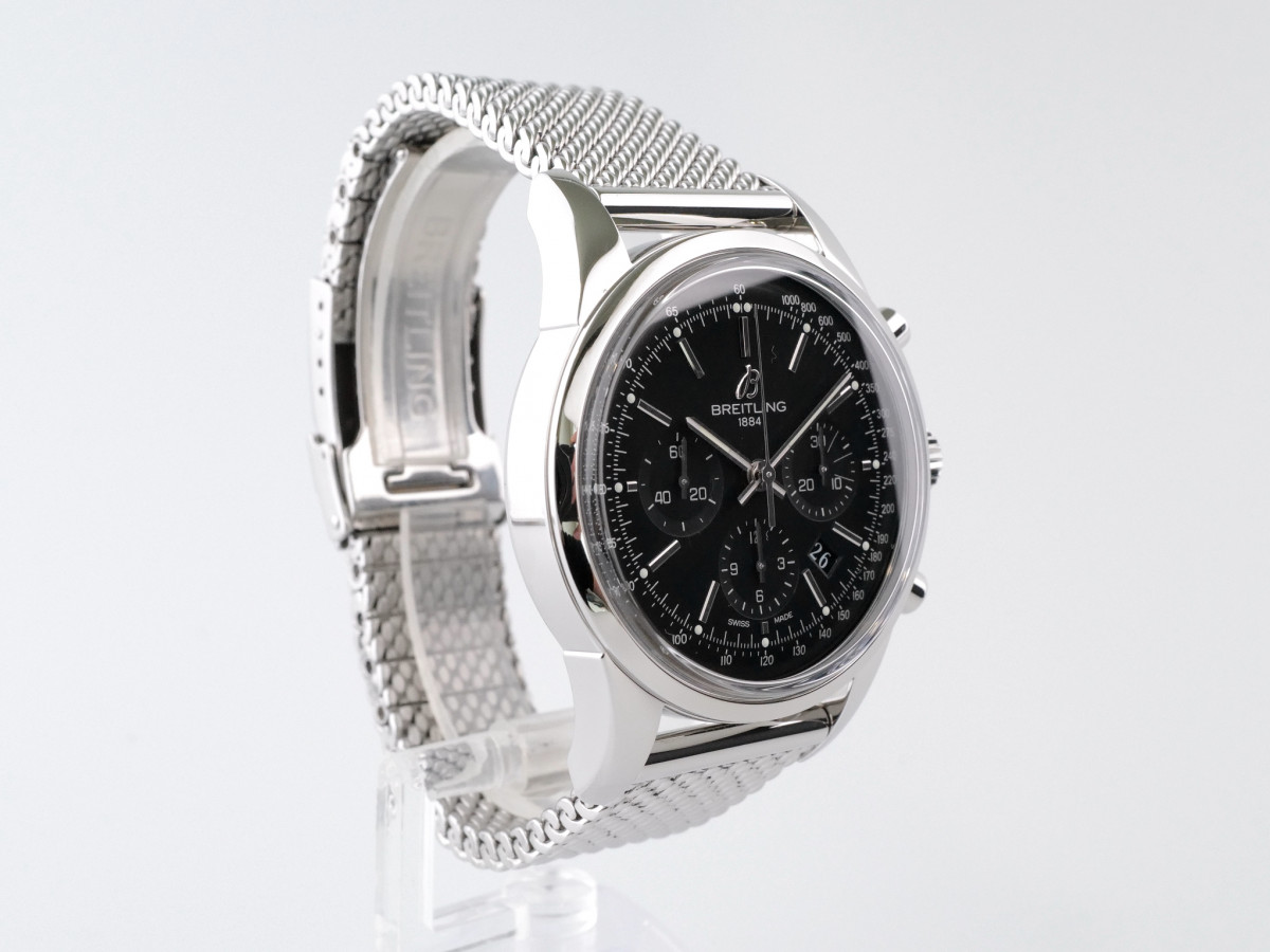 Швейцарские часы Breitling Transocean Chronograph Black Dial 43