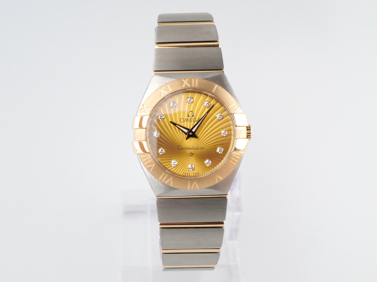 Швейцарские часы Omega Constellation Champagne Diamond Dial