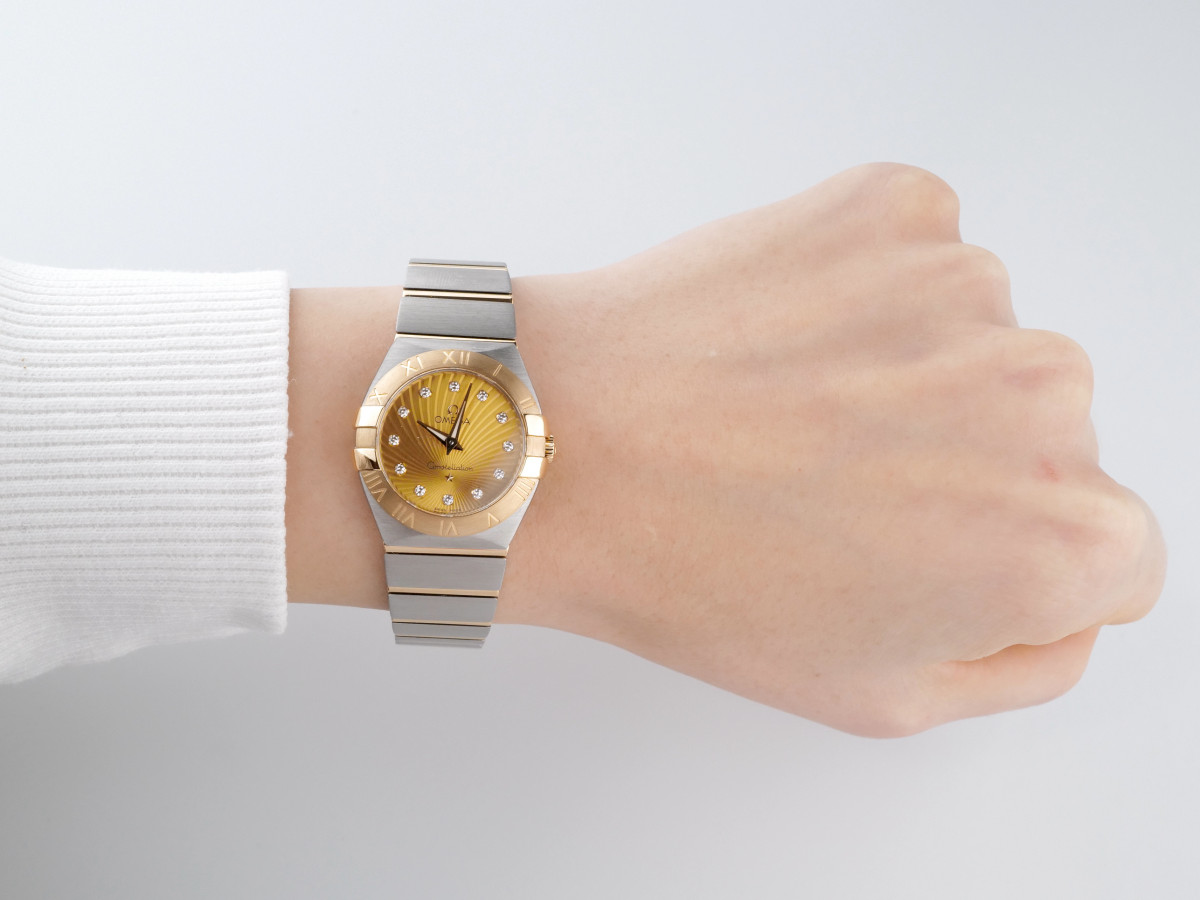 Швейцарские часы Omega Constellation Champagne Diamond Dial