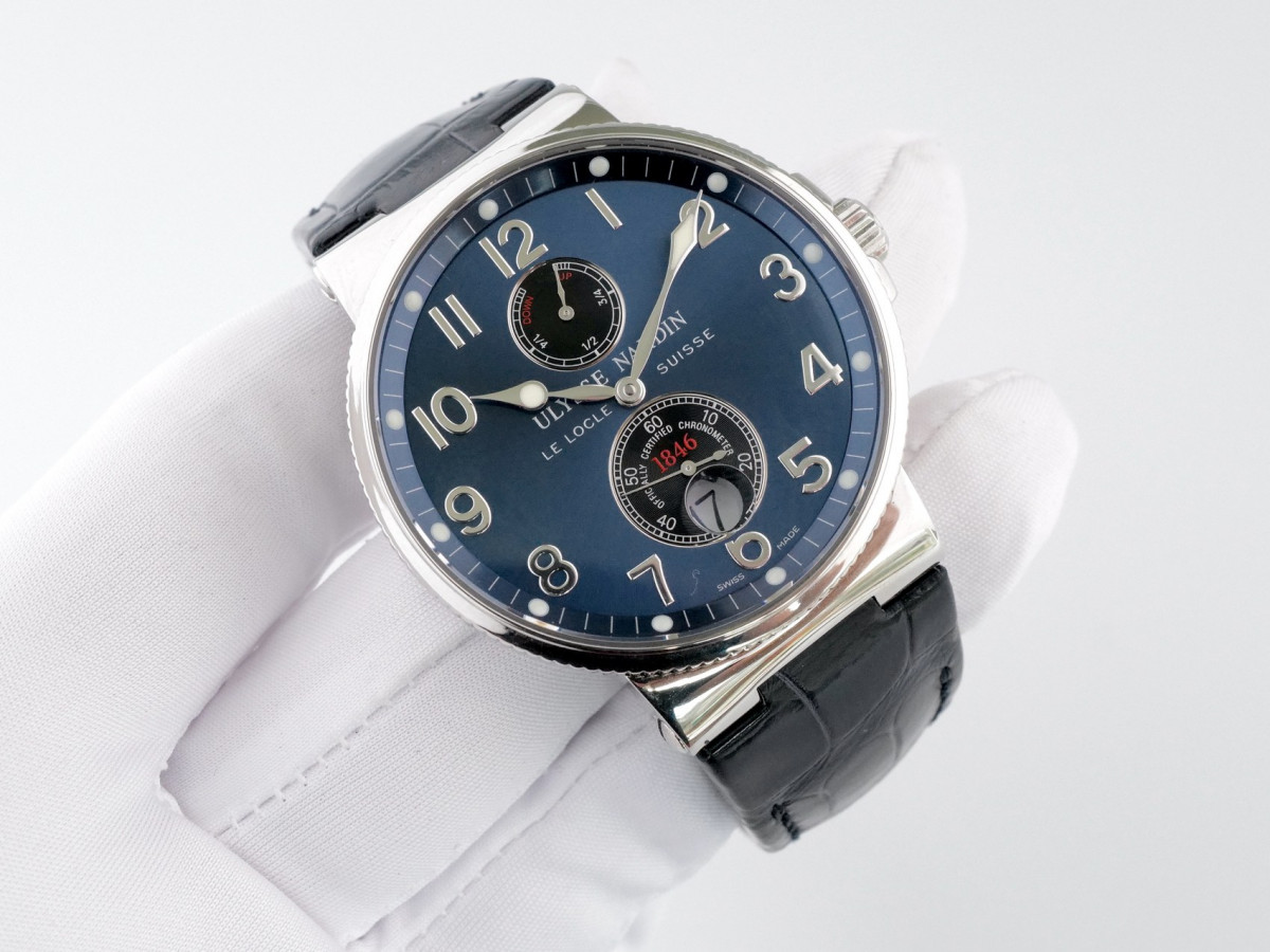 Швейцарские часы Ulysse Nardin Marine Maxi Chronometer Blue Dial Arabic Numerals