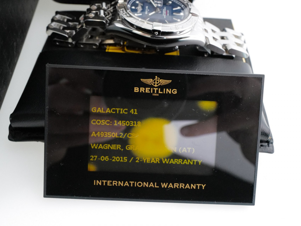 Швейцарские часы Breitling Galactic 41 Blue Dial