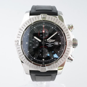 Швейцарський годинник Breitling Super Avenger Black Dial Rubber Strap