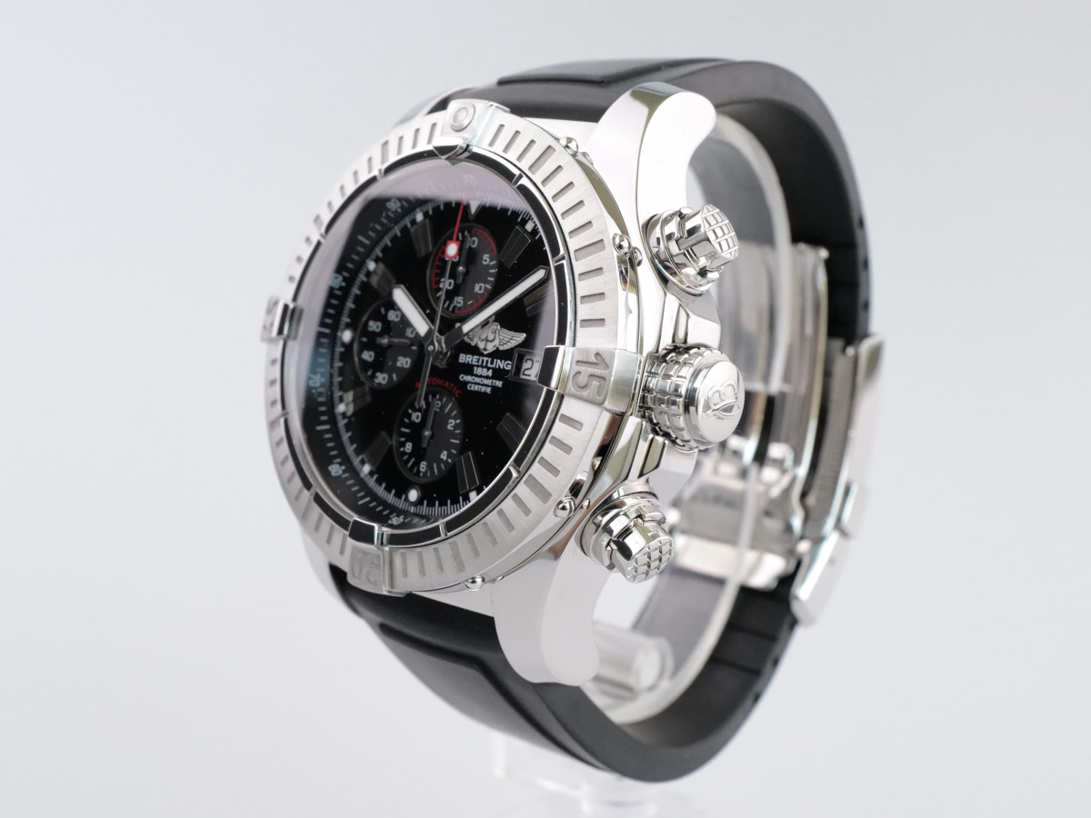 Швейцарський годинник Breitling Super Avenger Black Dial Rubber Strap