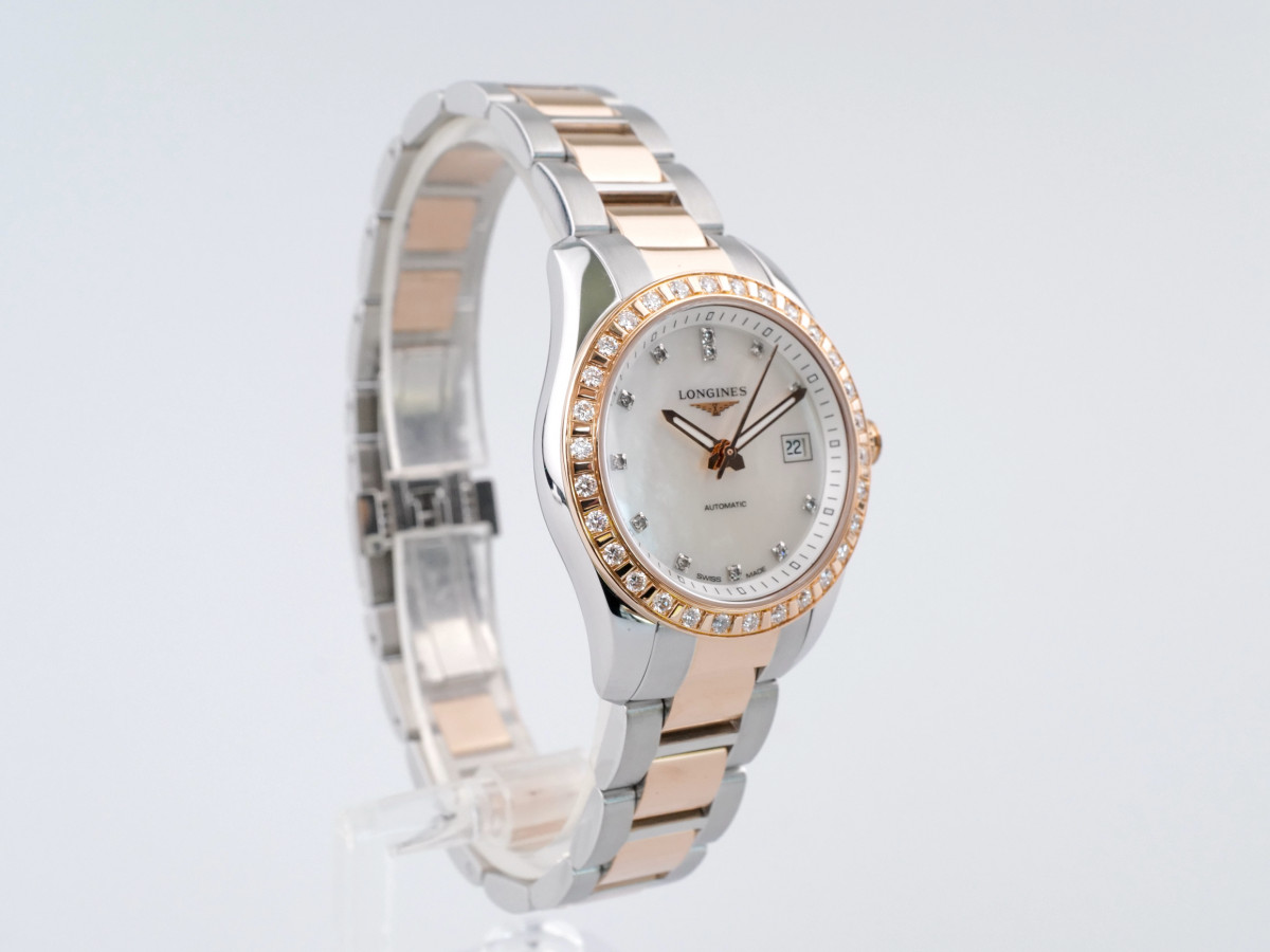 Швейцарський годинник Longines Conquest Classic Gold Steel Diamonds