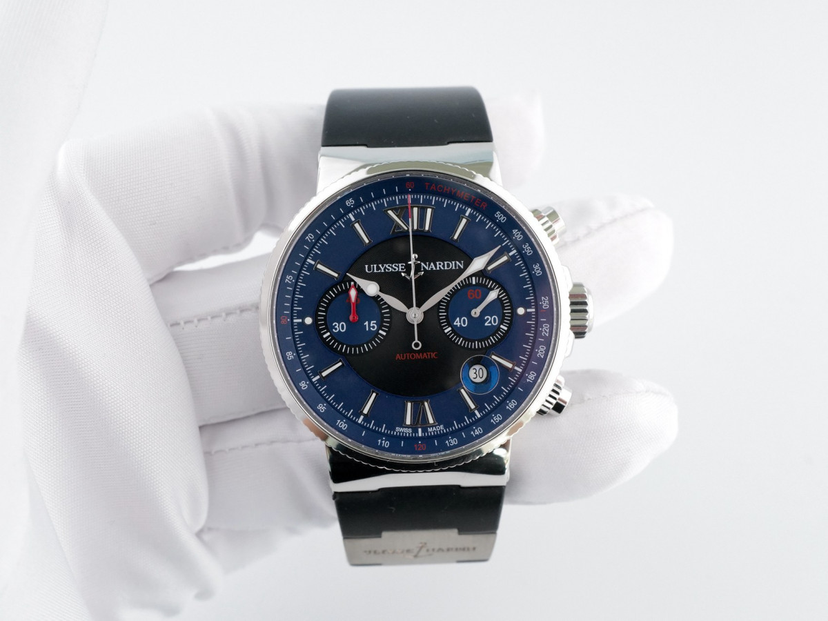 Швейцарские часы Ulysse Nardin Maxi Marine Chronograph Blue Dial