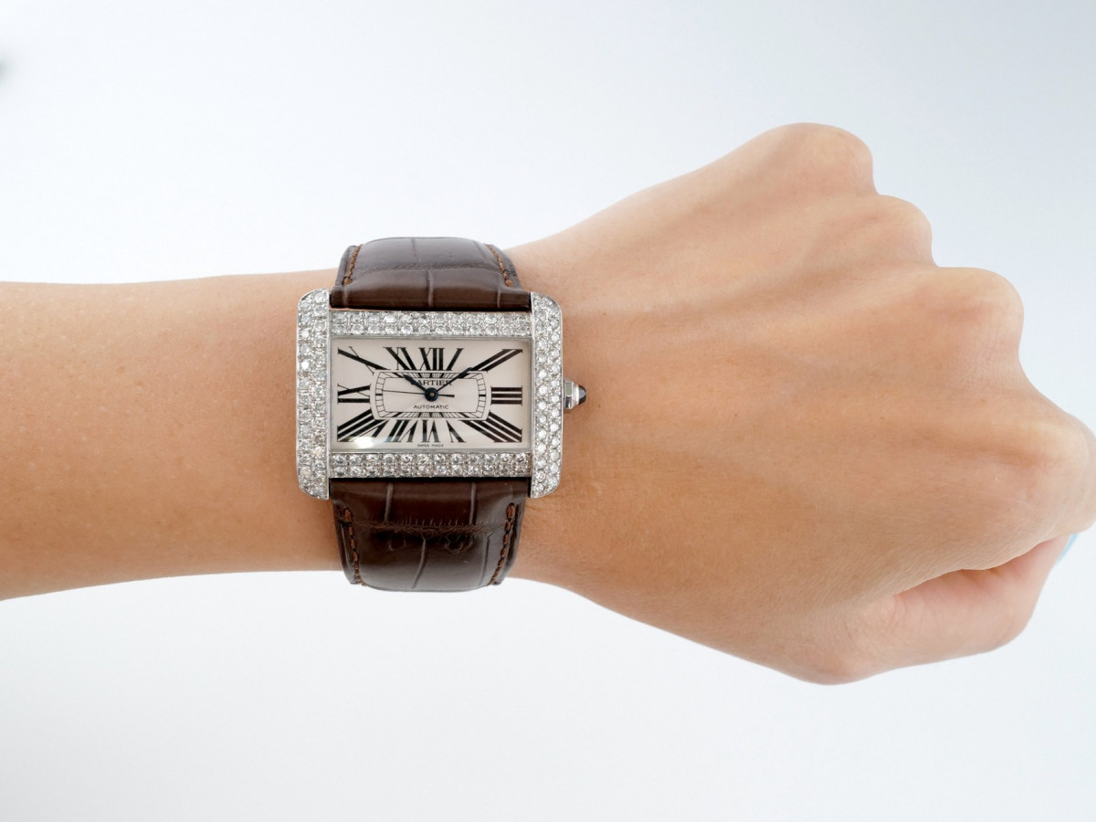 Swiss watch Cartier Tank Divan Diamonds