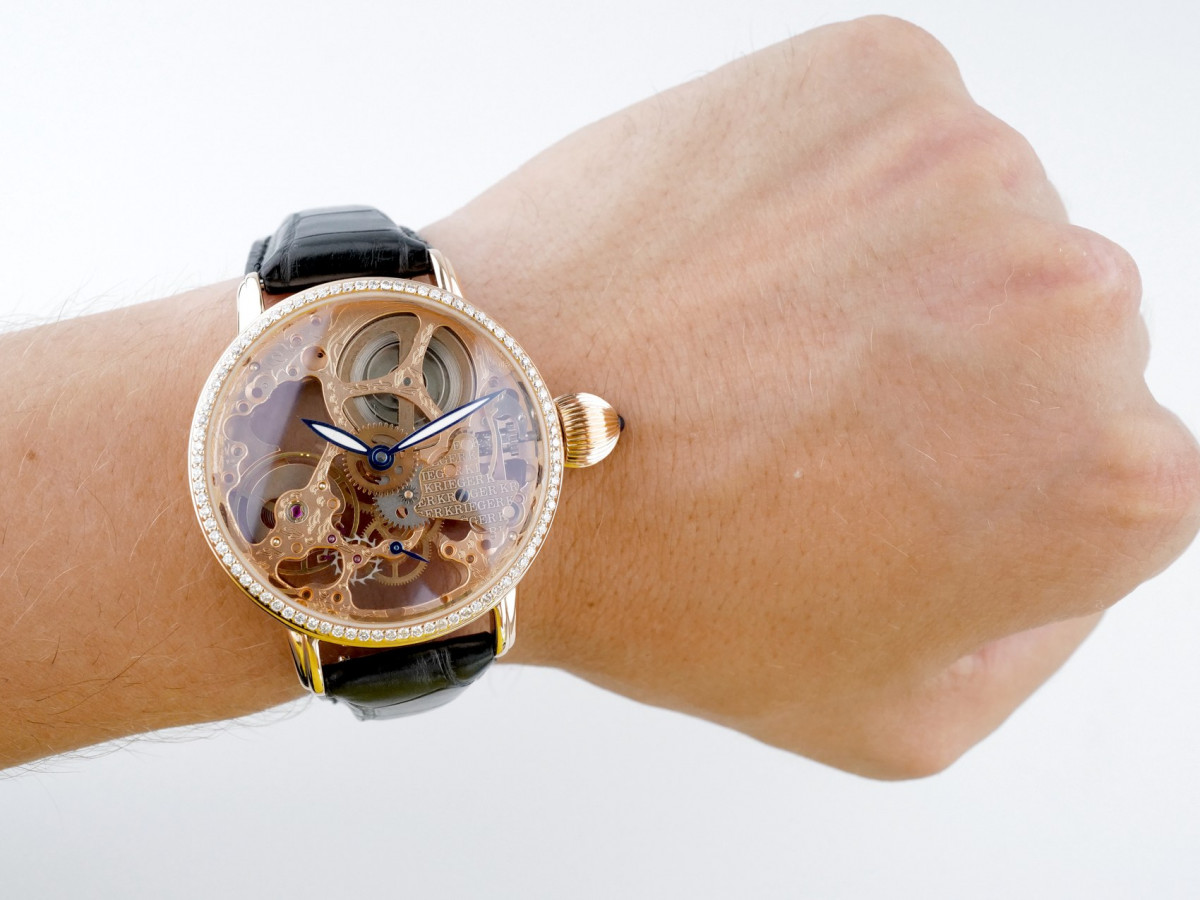 Швейцарские часы Krieger Gigantium Diamonds Skeleton Limited Manual Wind