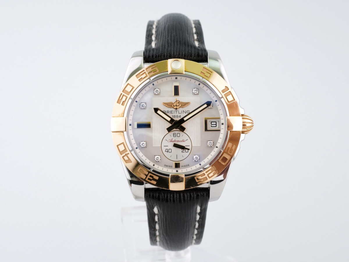 Швейцарський годинник Breitling Galactic 36 Automatic Gold Steel Diamonds