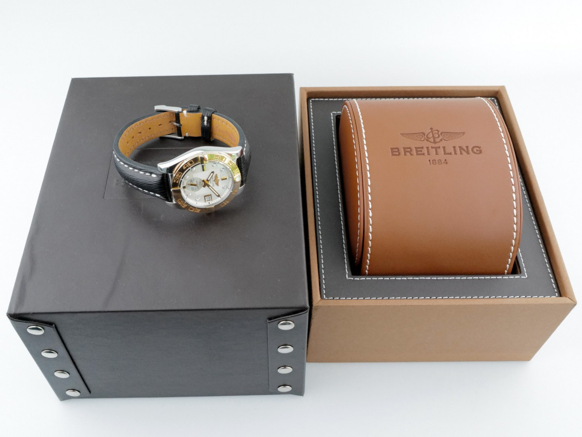Швейцарський годинник Breitling Galactic 36 Automatic Gold Steel Diamonds