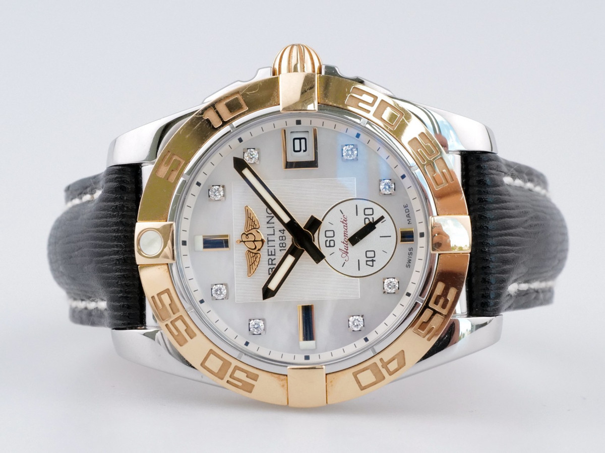 Швейцарський годинник Breitling Galactic 36 Automatic Gold Steel Diamonds
