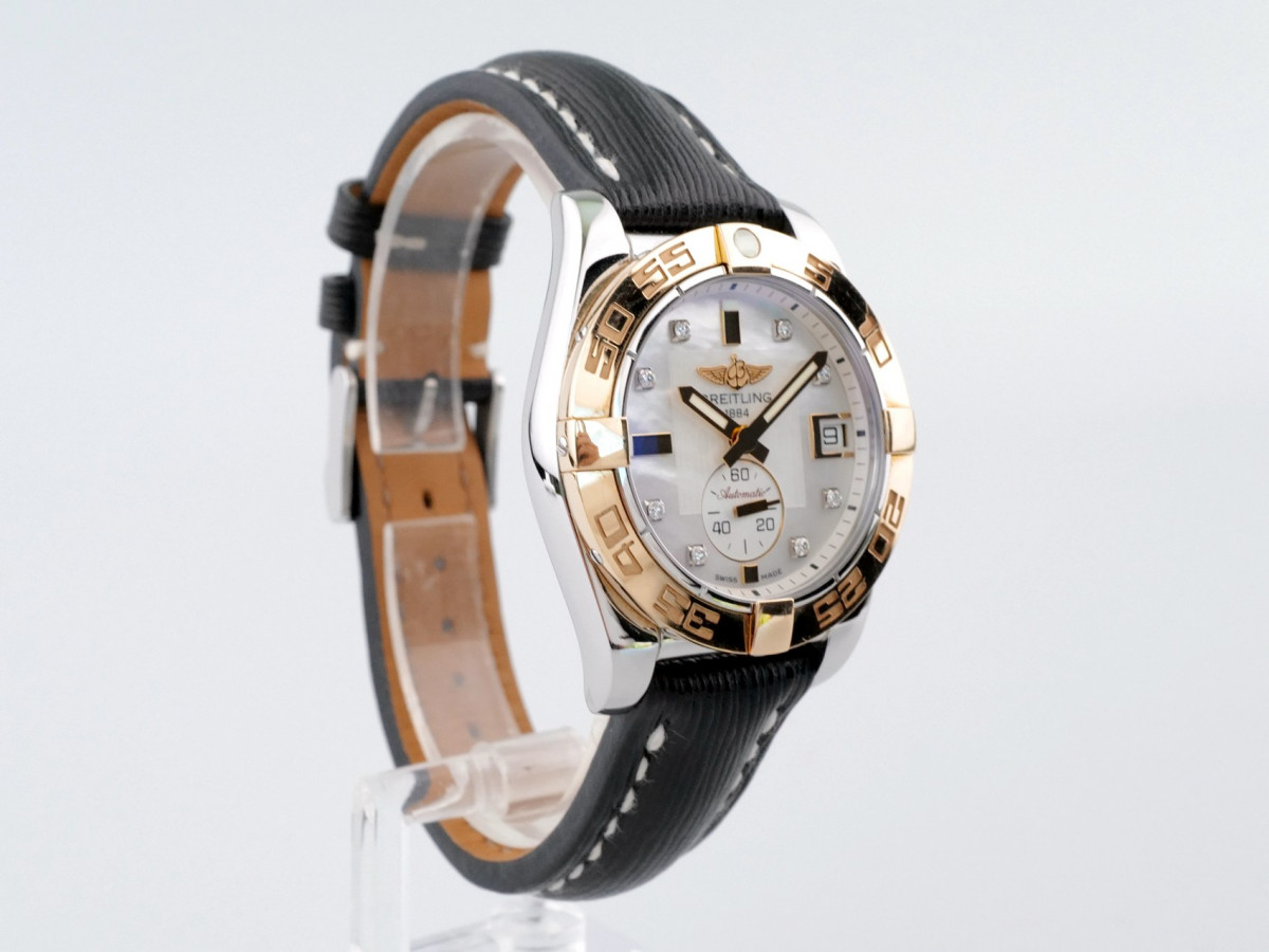 Швейцарський годинник Breitling Galactic 36 Automatic Gold Steel Diamonds