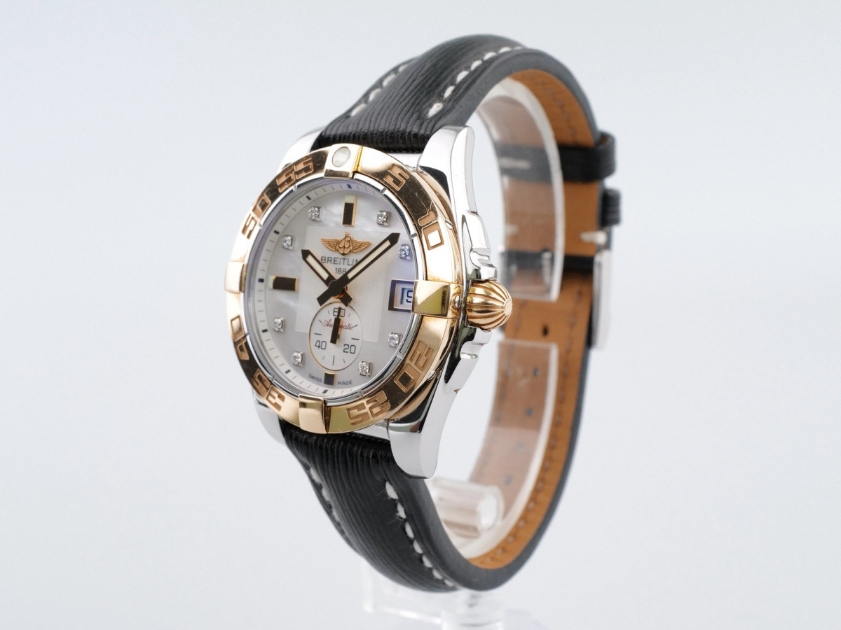 Швейцарський годинник Breitling Galactic 36 Automatic Gold Steel Diamonds
