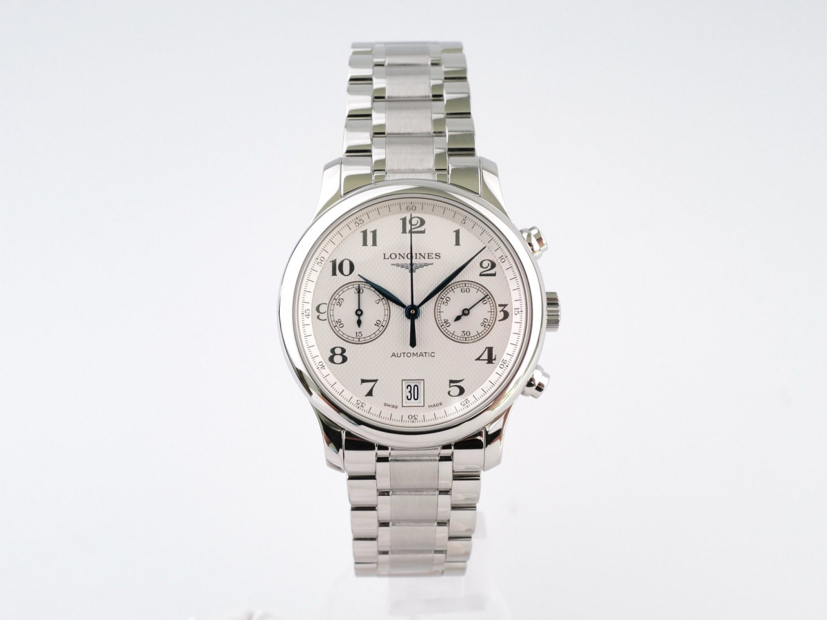 Швейцарський годинник Longines Master Collection Chronograph White Dial