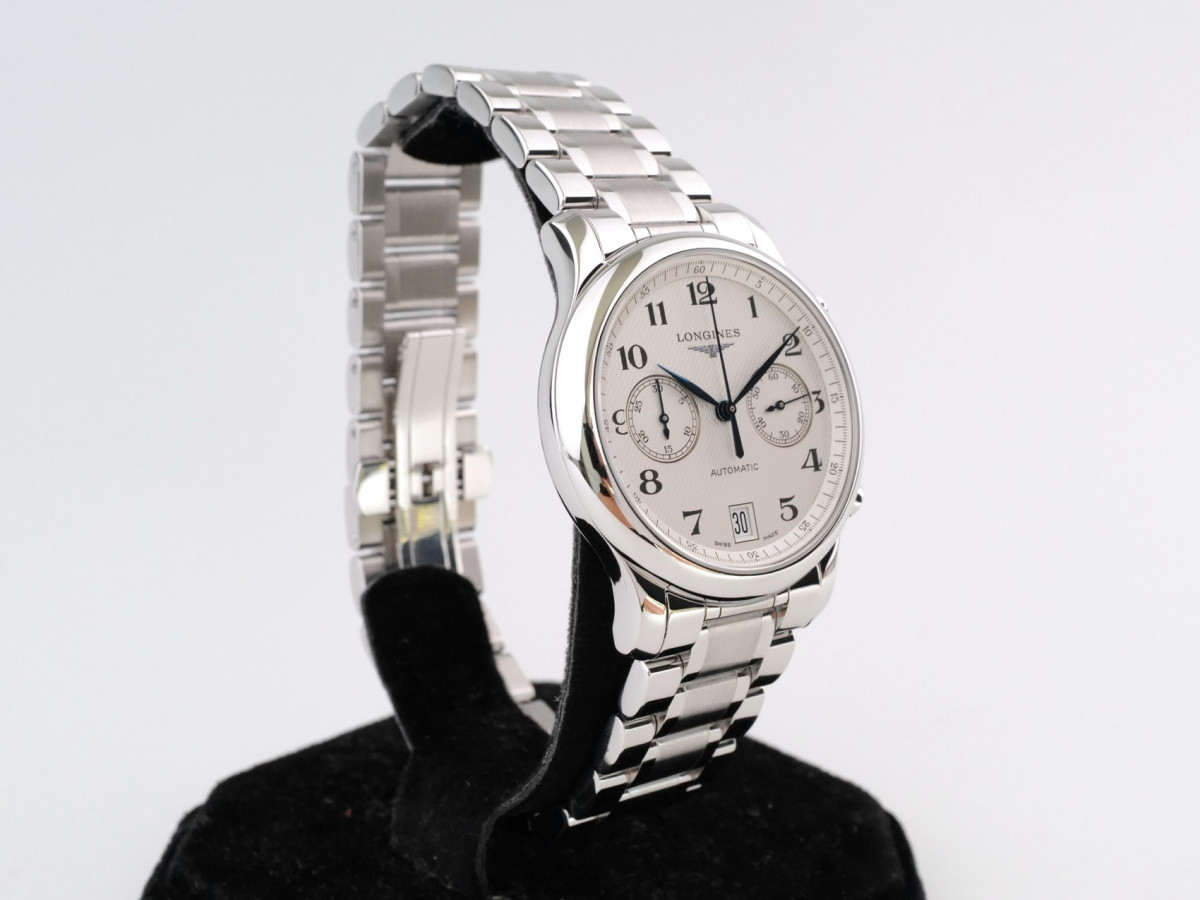 Швейцарський годинник Longines Master Collection Chronograph White Dial