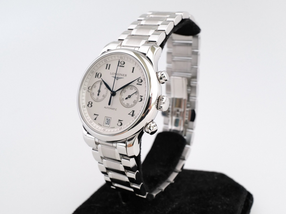 Швейцарський годинник Longines Master Collection Chronograph White Dial