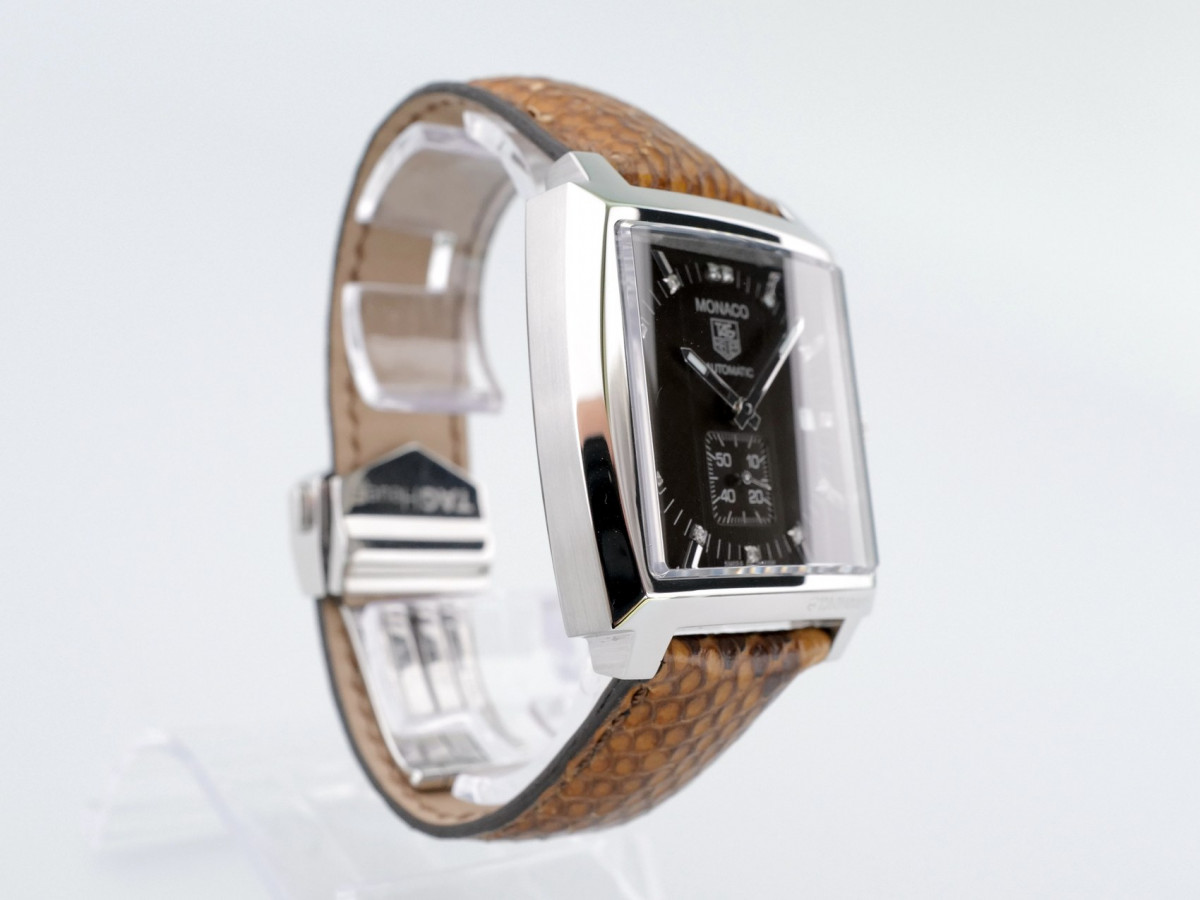 Швейцарские часы Tag Heuer Monaco Automatic Diamond Brown Dial