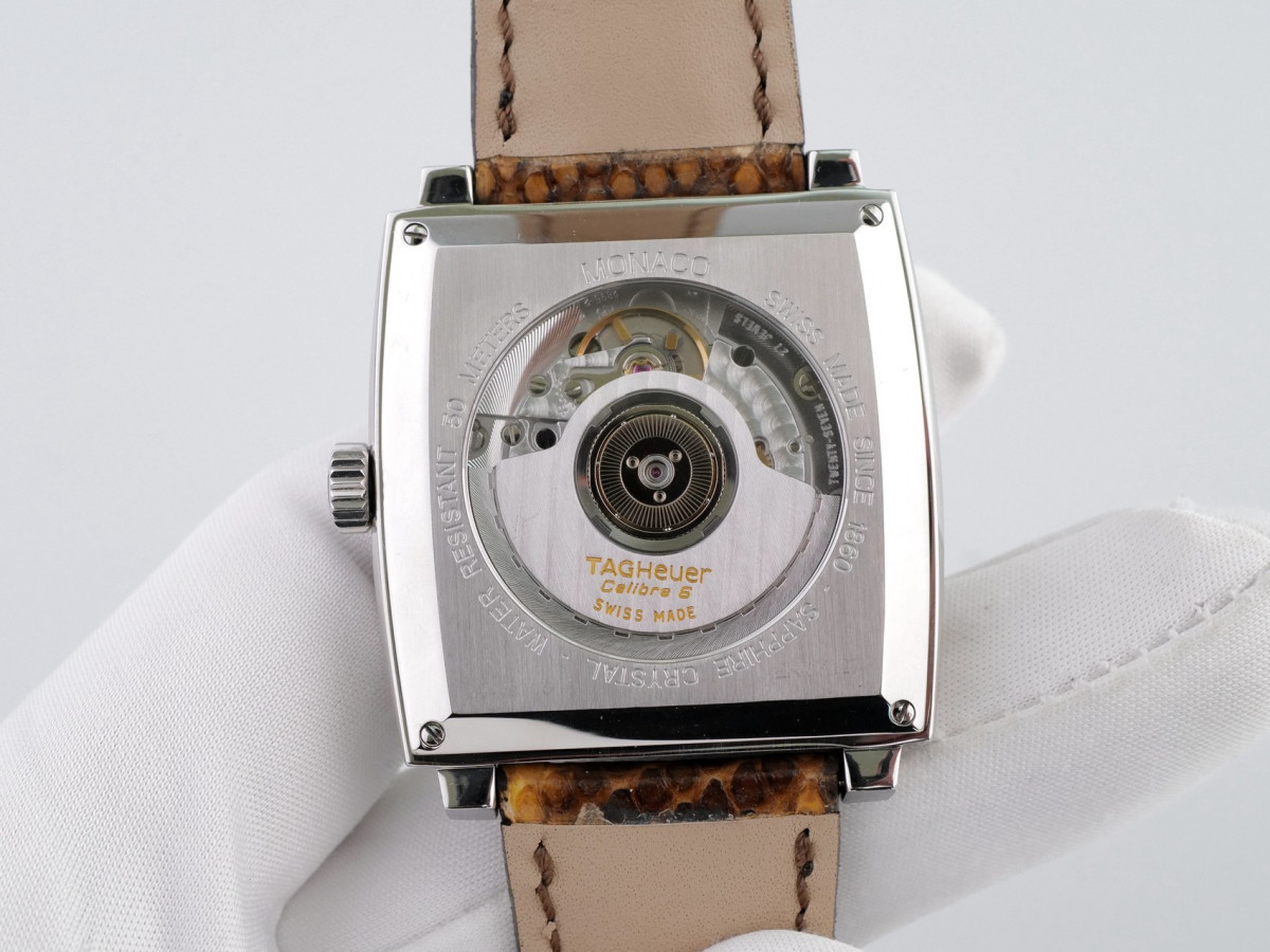 Швейцарские часы Tag Heuer Monaco Automatic Diamond Brown Dial