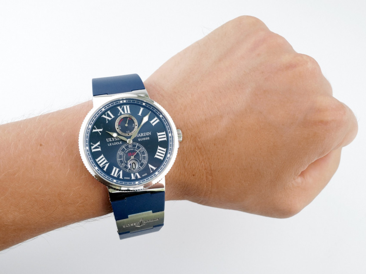 Швейцарские часы Ulysse Nardin Maxi Marine Chronometer 43 Blue Dial