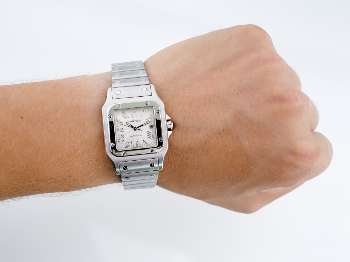 Swiss watch Cartier Santos Galbee Applied Indexes