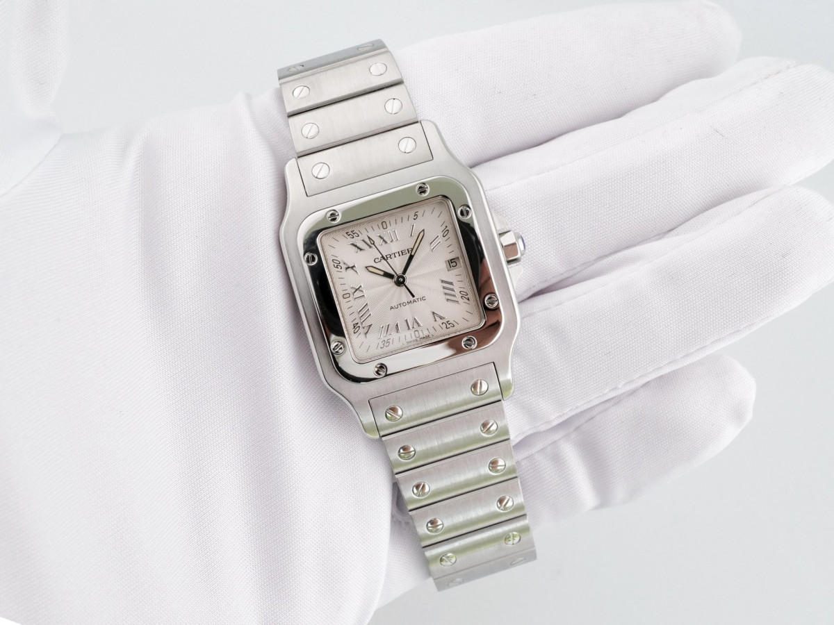 Swiss watch Cartier Santos Galbee Applied Indexes