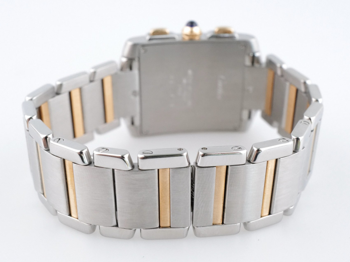 Швейцарський годинник Cartier Tank Francaise Chronoflex Gold Steel