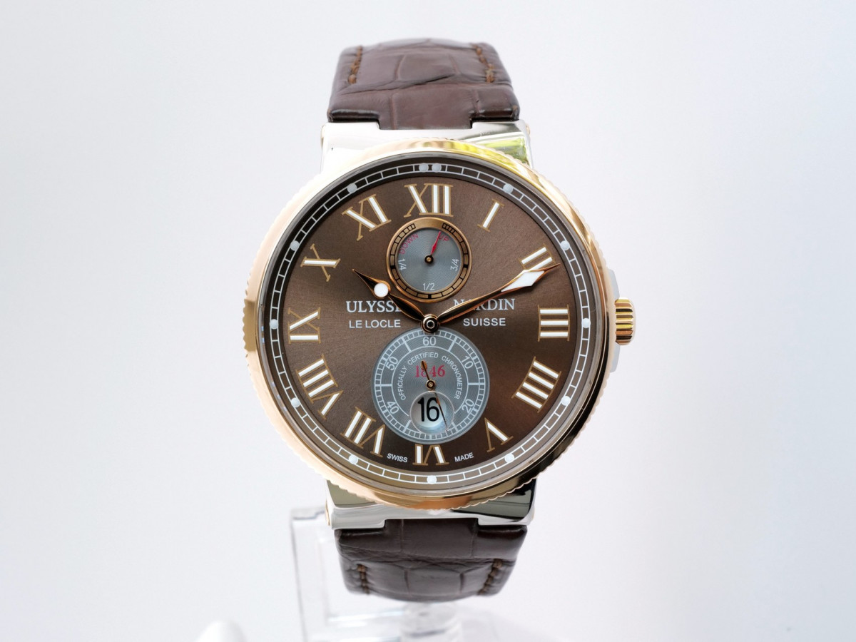 Швейцарские часы Ulysse Nardin Maxi Marine Chronometer 43mm Gold Steel