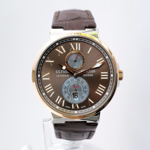 Швейцарские часы Ulysse Nardin Maxi Marine Chronometer 43mm Gold Steel