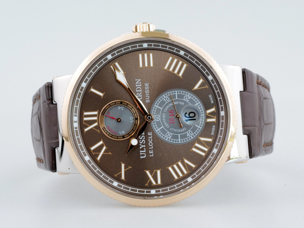 Швейцарские часы Ulysse Nardin Maxi Marine Chronometer 43mm Gold Steel