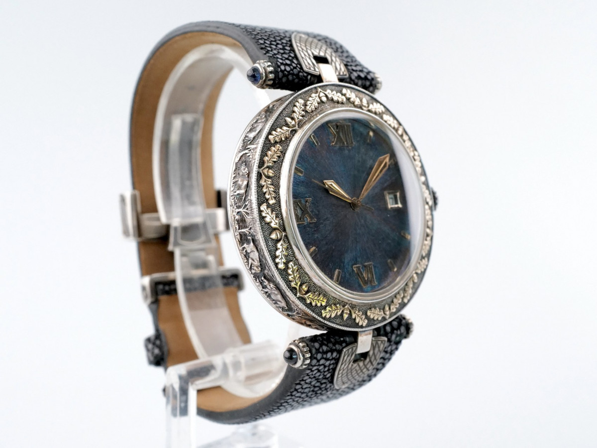 Швейцарские часы Labortas охотничьи серебро