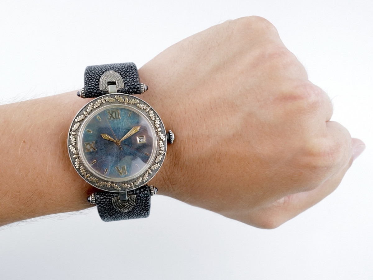 Швейцарские часы Labortas охотничьи серебро