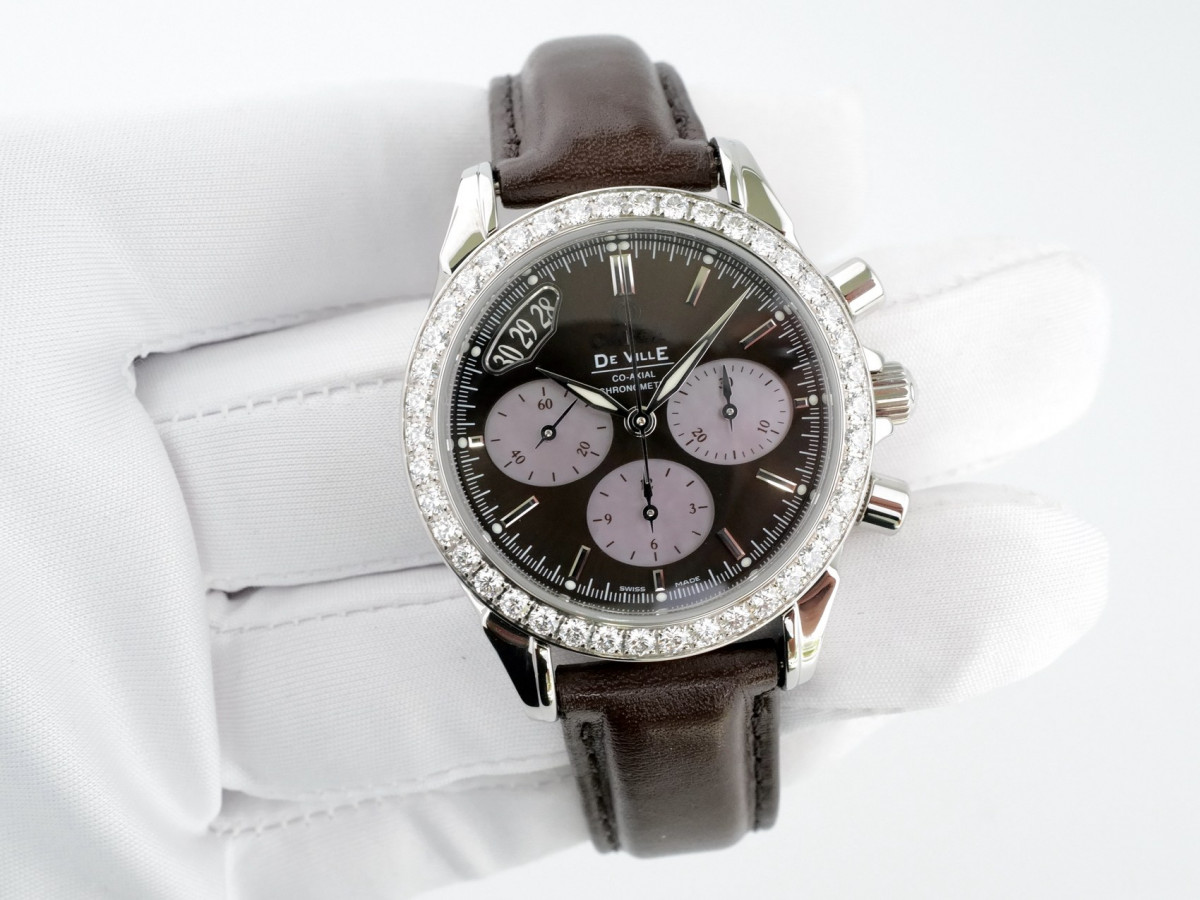 Швейцарские часы Omega De Ville Co-Axial Chronograph Diamonds